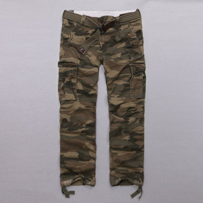 Casual Camo Military Multi-pocket Men's Straight Pants