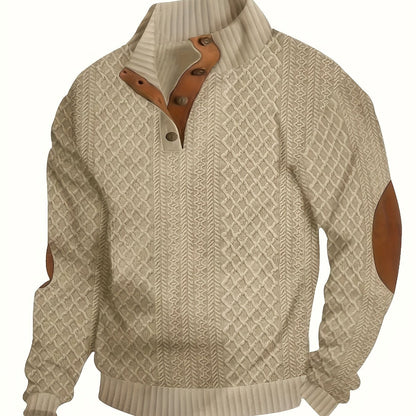 Men’s Stand Collar Casual Shirt – Modern Outdoor Style