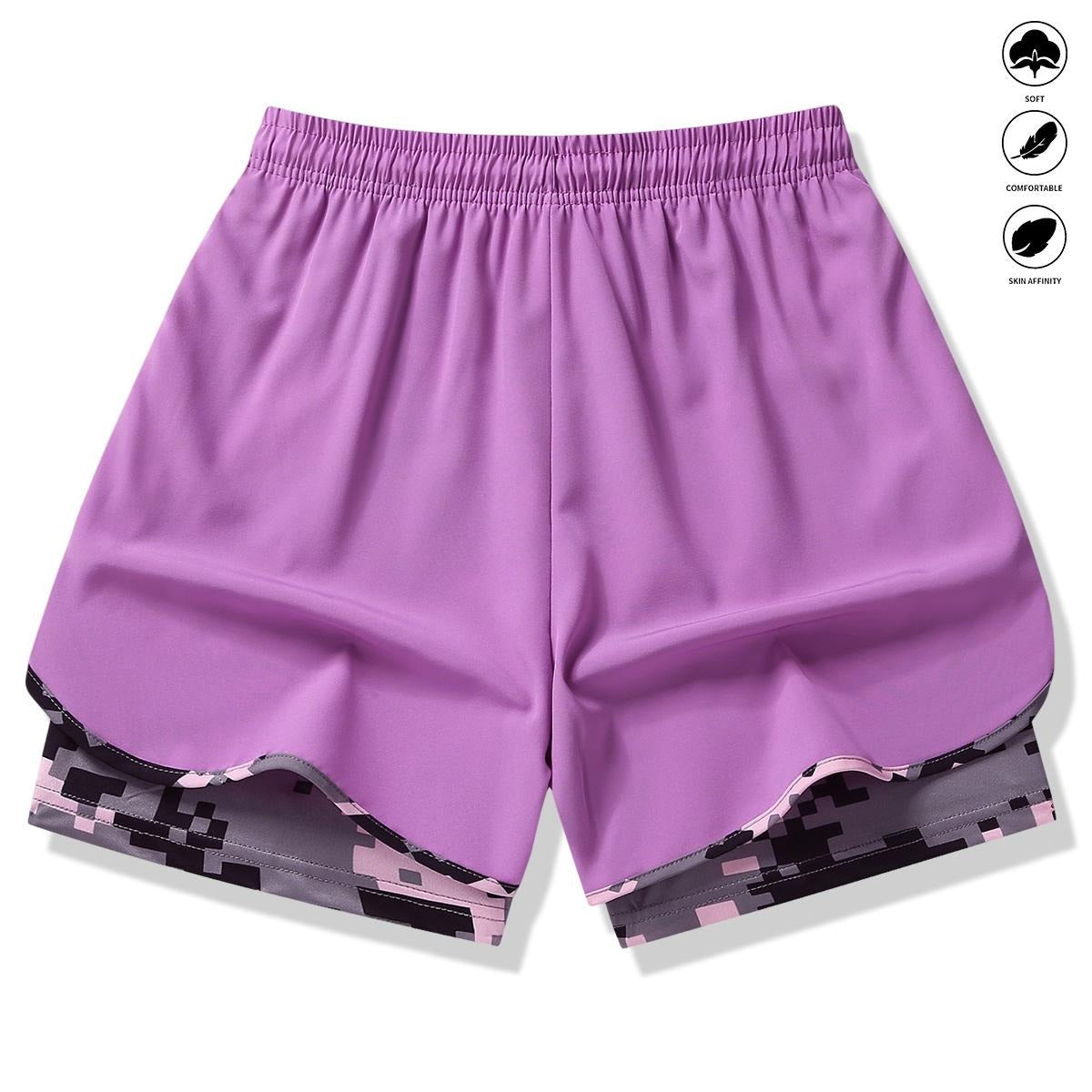 3-pack Women’s Casual Athletic Shorts With Built-in Liner