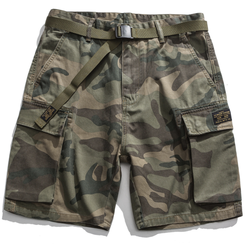 Classic Camo Men's Japanese Multi-pocket Design Outdoor Shorts