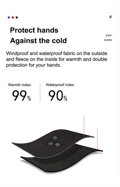 Crestsport™ Waterproof Warm Touch Screen Gloves For Running Cycling Driving Skiing