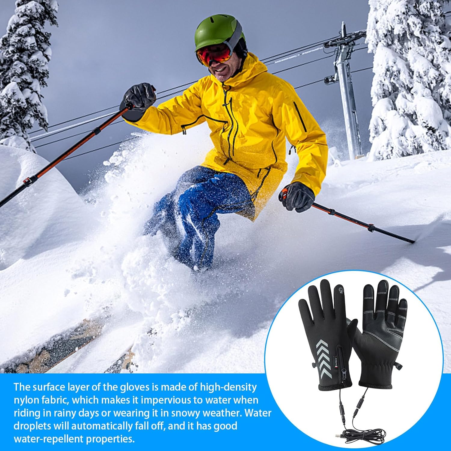 Winter USB Heated Warm Gloves