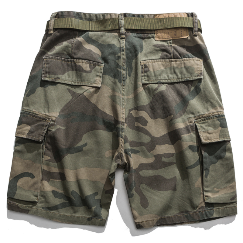 Classic Camo Men's Japanese Multi-pocket Design Outdoor Shorts