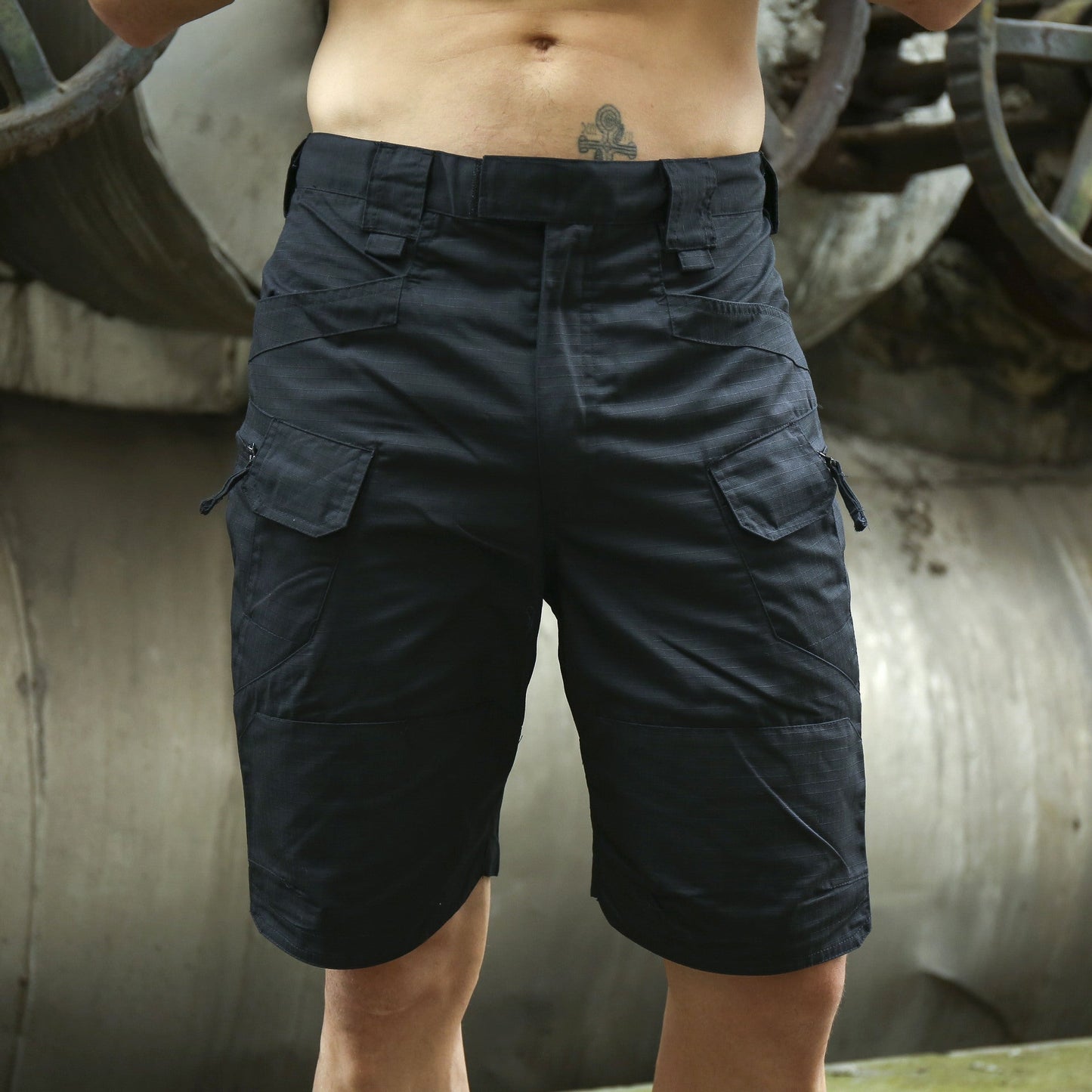 Outdoor Plaid Fabric Men's Shorts