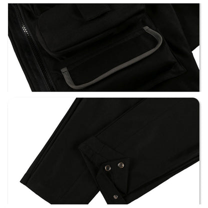 Multi-Pocket Functional Workwear Loose Casual Drawstring Men's Trousers