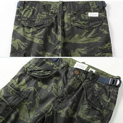 Casual Cotton Elastic Camouflage Men's Cargo Shorts