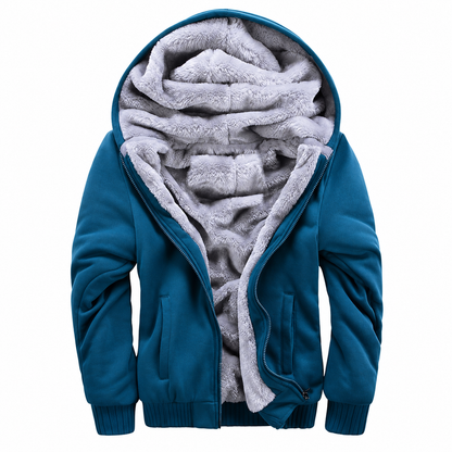 Men’s Ultra-Warm Fleece-Lined Hooded Jacket