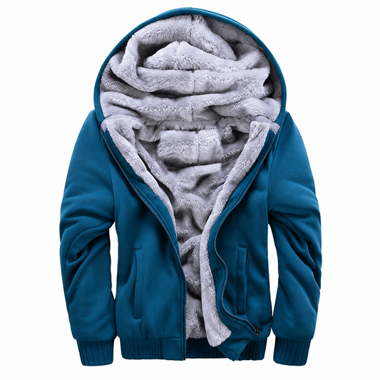 Men’s Ultra-Warm Fleece-Lined Hooded Jacket