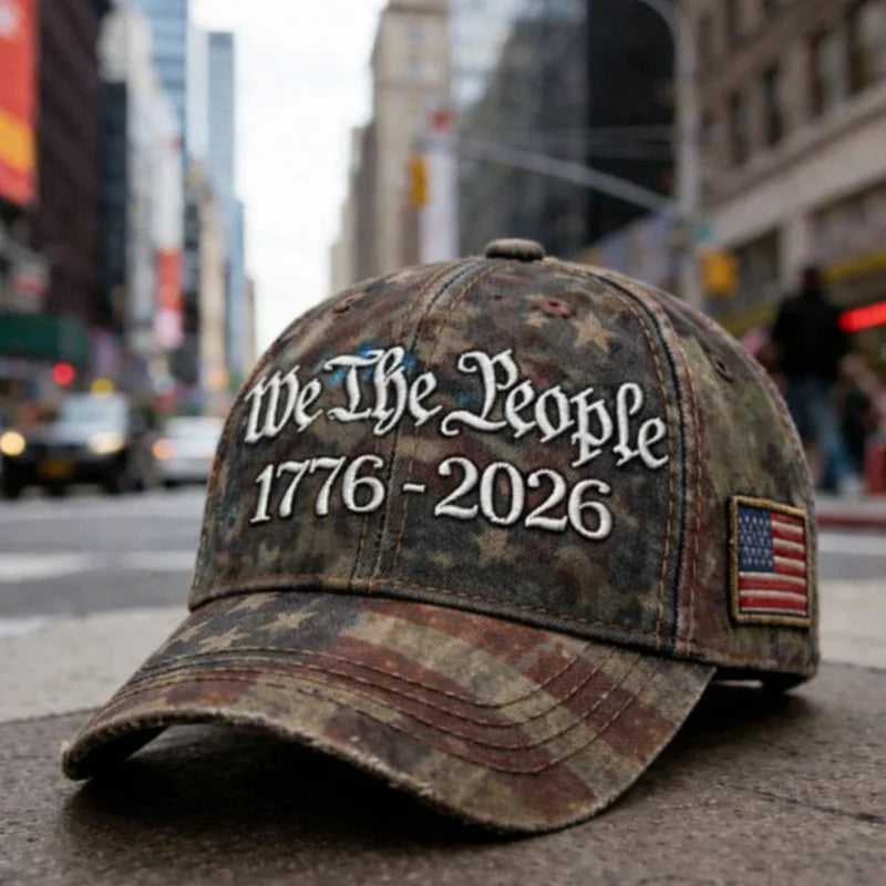 US Retro 250th Anniversary Print Casual Hat