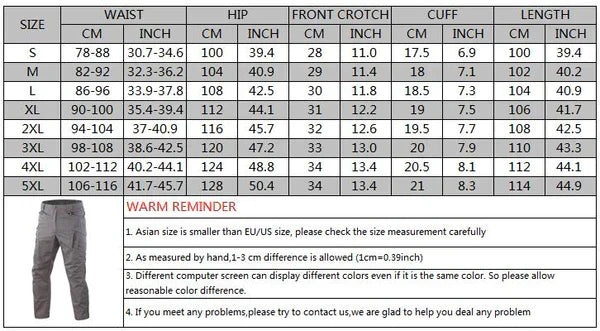 Tactical Pants Multi-Pockets Protective Outdoor Training Pants