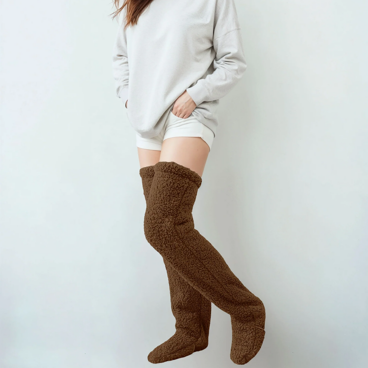 Cozy Over-the-Knee Fleece Socks