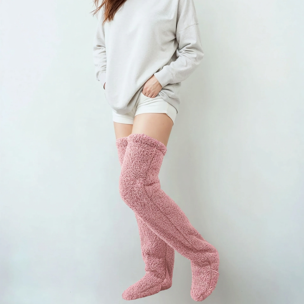 Cozy Over-the-Knee Fleece Socks