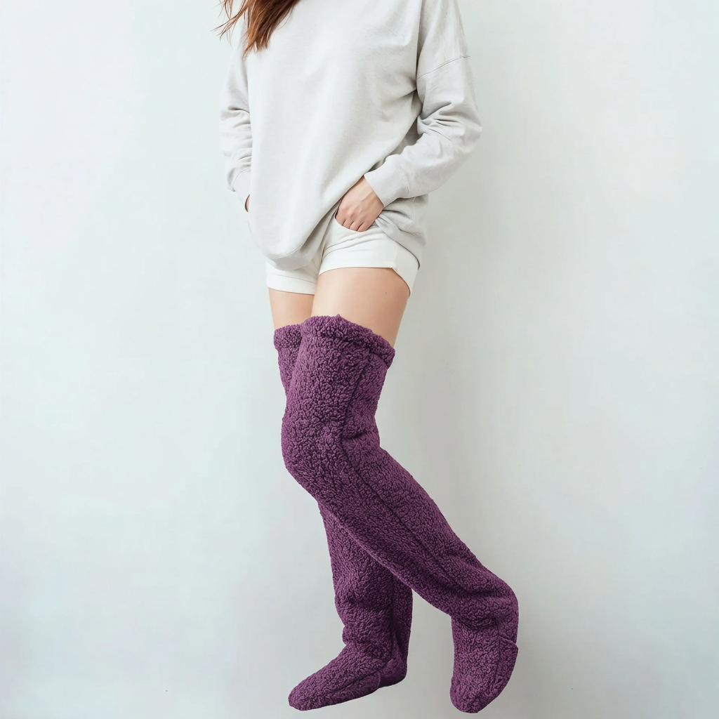 Cozy Over-the-Knee Fleece Socks