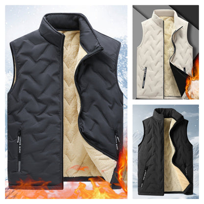 Unisex Thermal Fleece-Lined Quilted Vest