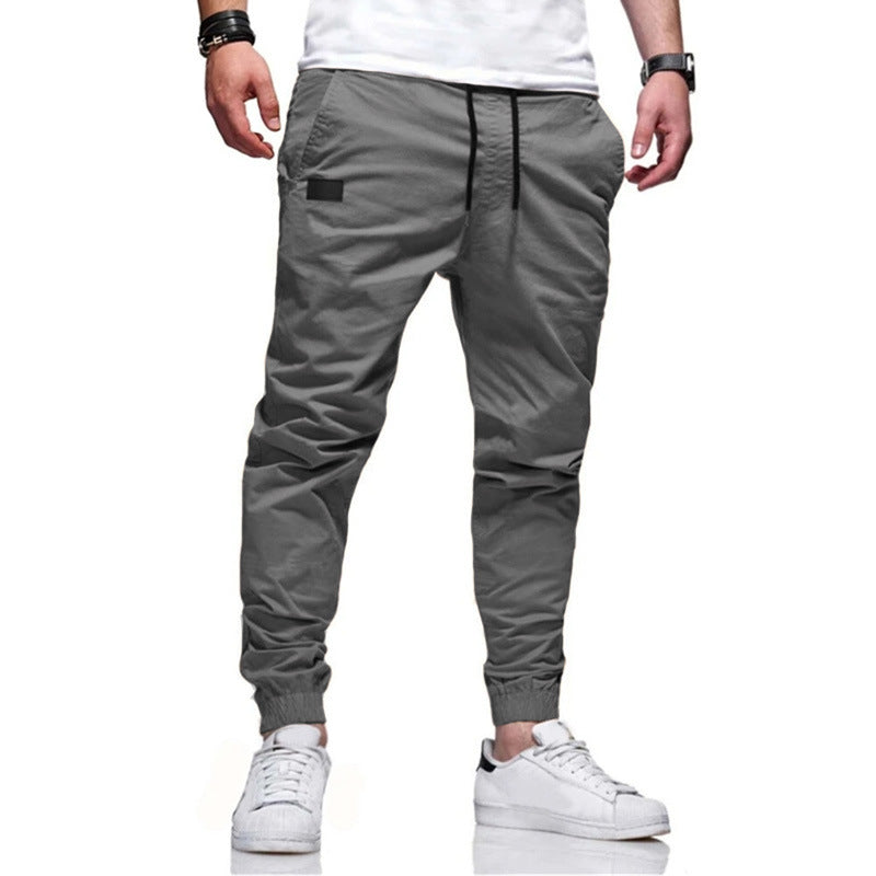 Men‘s Casual Joggers Pants - Cotton Drawstring Chino Cargo Pants Hiking Outdoor Twill Track Jogging Sweatpants Pants