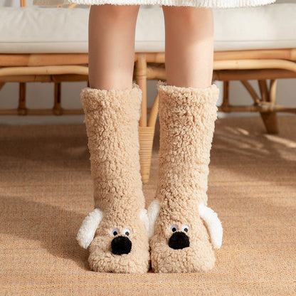 CrestSport Ultra-thick Cute Puppy Slipper Home Socks