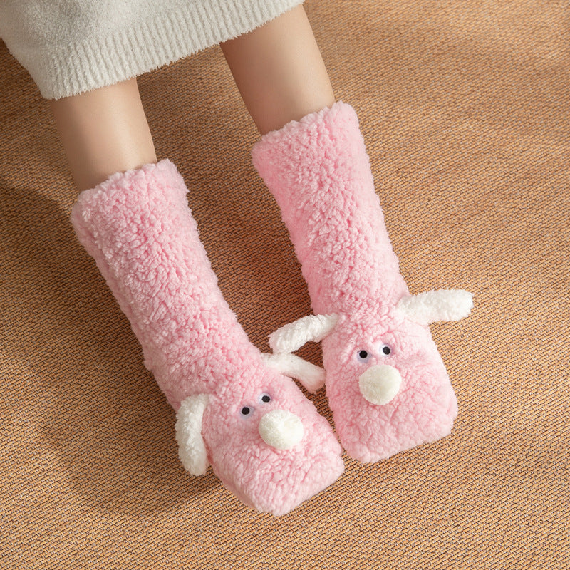 CrestSport Ultra-thick Cute Puppy Slipper Home Socks
