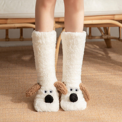 CrestSport Ultra-thick Cute Puppy Slipper Home Socks