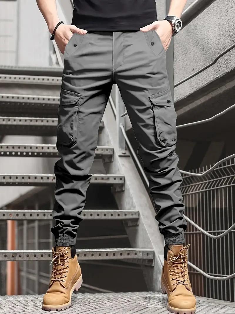 Men’s Slim Fit Cargo Pants | Lightweight Cotton-Polyester Blend for Work & Casual