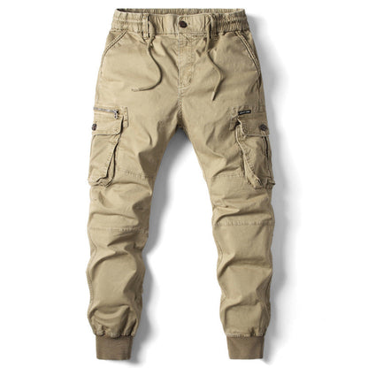 Men's Multi Pocket Elastic Cuff Cargo Pants