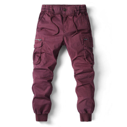 Men's Multi Pocket Elastic Cuff Cargo Pants