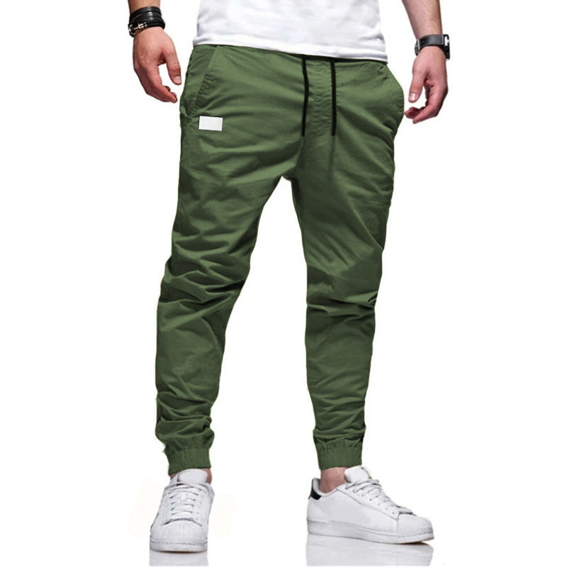 Men‘s Casual Joggers Pants - Cotton Drawstring Chino Cargo Pants Hiking Outdoor Twill Track Jogging Sweatpants Pants
