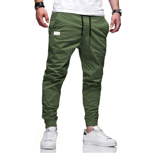 Men‘s Casual Joggers Pants - Cotton Drawstring Chino Cargo Pants Hiking Outdoor Twill Track Jogging Sweatpants Pants