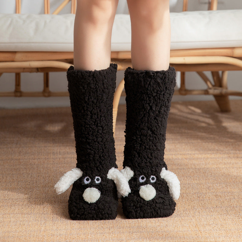 CrestSport Ultra-thick Cute Puppy Slipper Home Socks