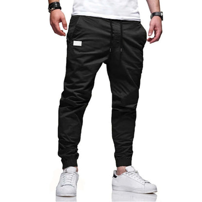 Men‘s Casual Joggers Pants - Cotton Drawstring Chino Cargo Pants Hiking Outdoor Twill Track Jogging Sweatpants Pants
