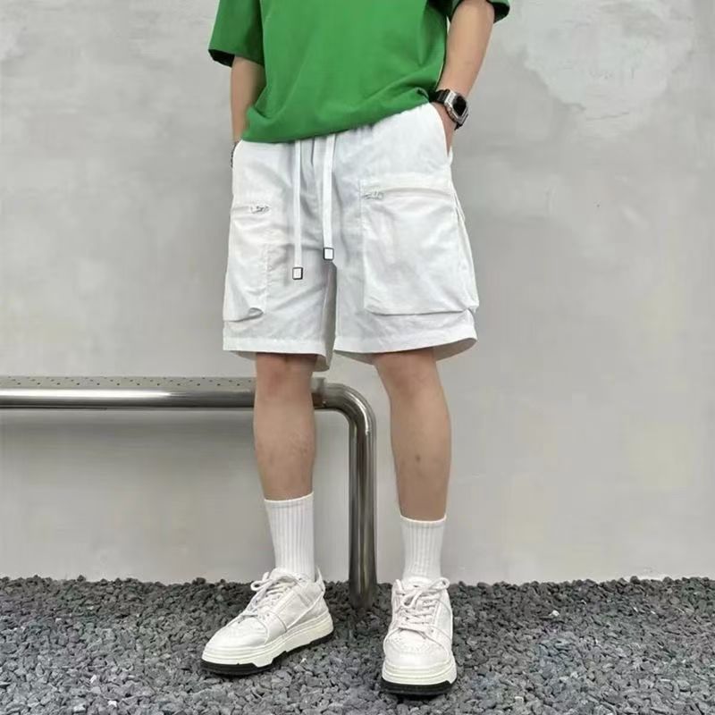 Men’s Cotton-Blend Cargo Shorts – Fifth Pants / Mid-Length