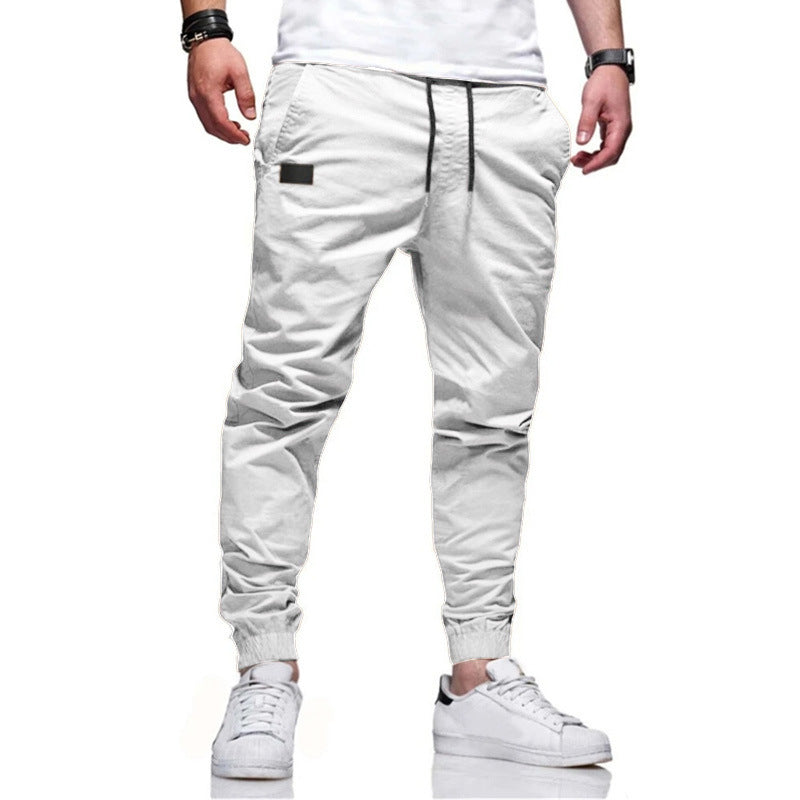 Men‘s Casual Joggers Pants - Cotton Drawstring Chino Cargo Pants Hiking Outdoor Twill Track Jogging Sweatpants Pants