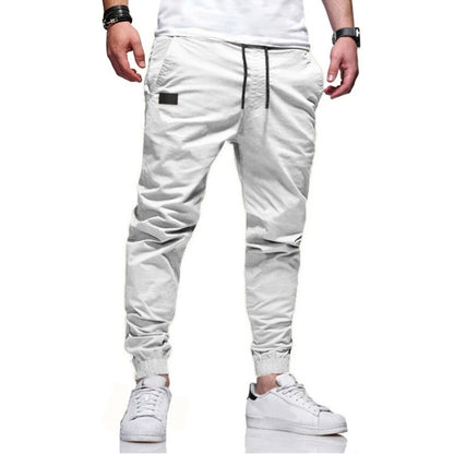 Men‘s Casual Joggers Pants - Cotton Drawstring Chino Cargo Pants Hiking Outdoor Twill Track Jogging Sweatpants Pants