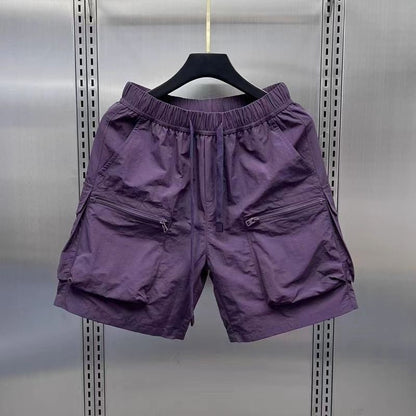 Men’s Cotton-Blend Cargo Shorts – Fifth Pants / Mid-Length