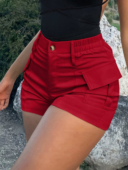 Women's High-Waist Cargo Shorts