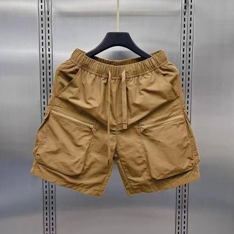 Men’s Cotton-Blend Cargo Shorts – Fifth Pants / Mid-Length