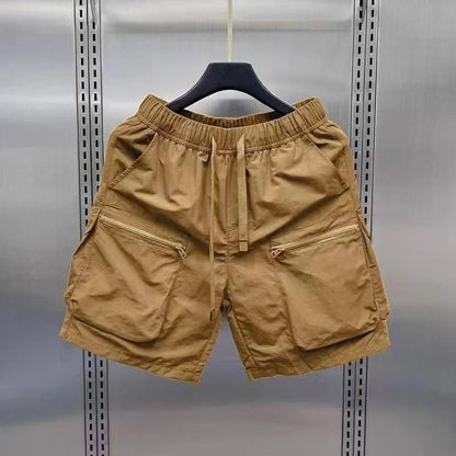 Men’s Cotton-Blend Cargo Shorts – Fifth Pants / Mid-Length