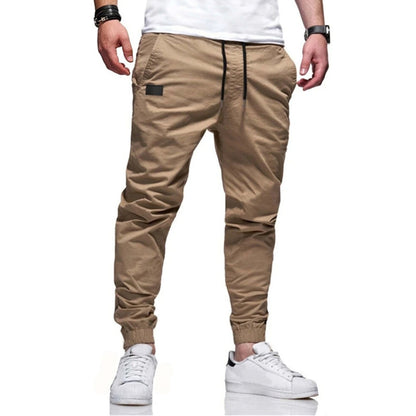 Men‘s Casual Joggers Pants - Cotton Drawstring Chino Cargo Pants Hiking Outdoor Twill Track Jogging Sweatpants Pants