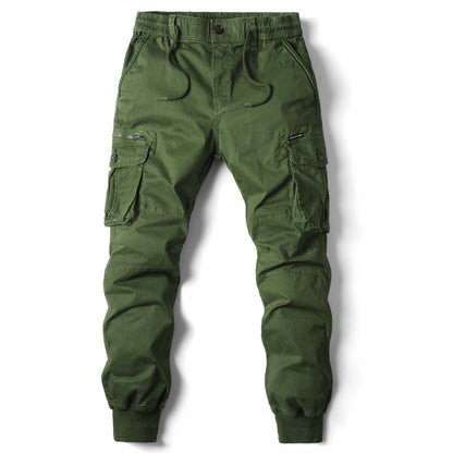 Men's Multi Pocket Elastic Cuff Cargo Pants