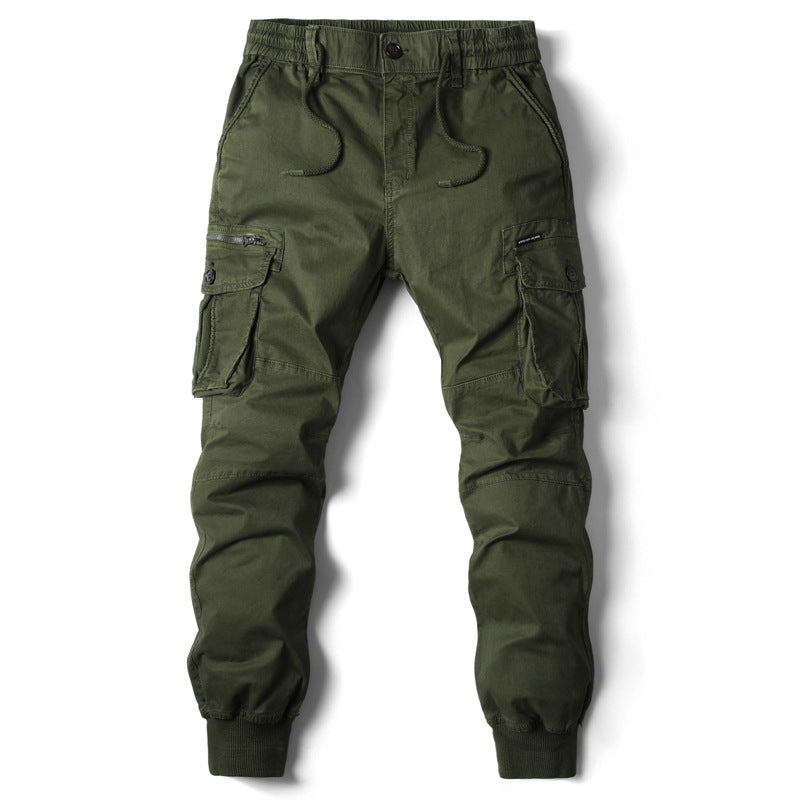 Men's Multi Pocket Elastic Cuff Cargo Pants