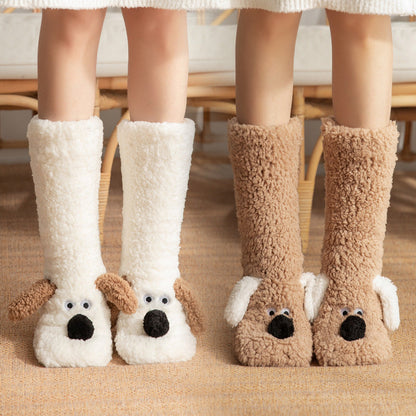 CrestSport Ultra-thick Cute Puppy Slipper Home Socks