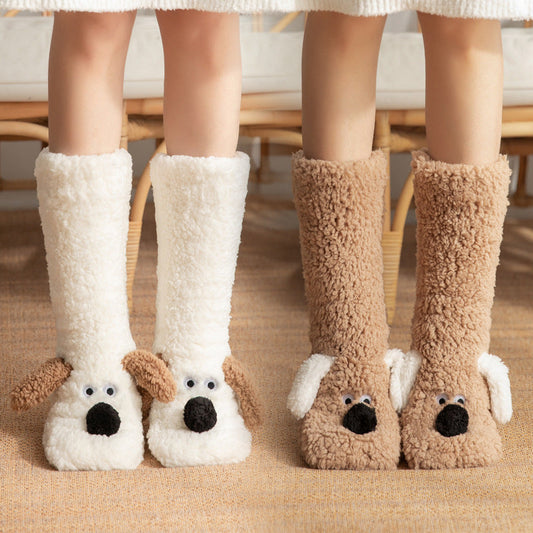 CrestSport Ultra-thick Cute Puppy Slipper Home Socks