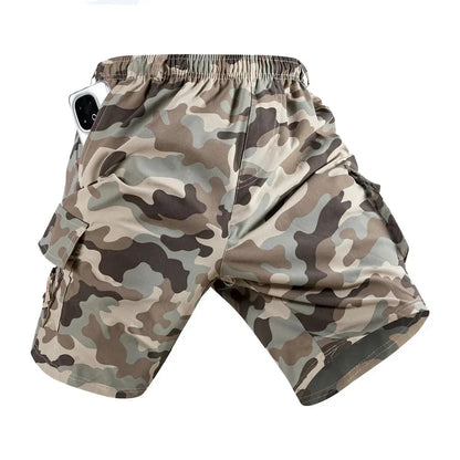 Men's Multi-Pocket Camouflage Cargo Shorts