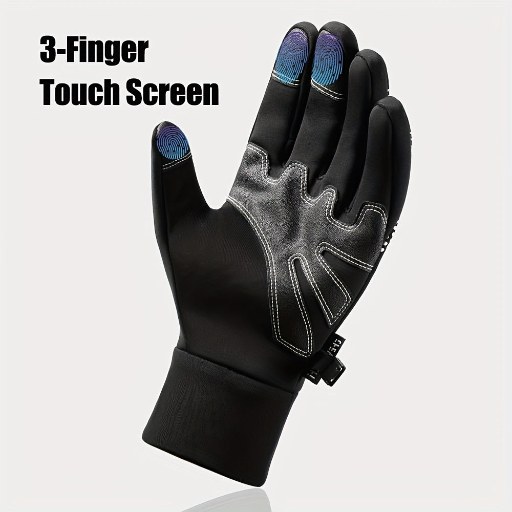Waterproof Warm Touch Screen Gloves For Running Cycling Driving Skiing