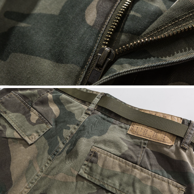 Classic Camo Men's Japanese Multi-pocket Design Outdoor Shorts