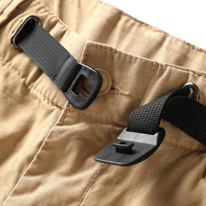 Casual Camo Panel Pocket Utility Style Men's Shorts