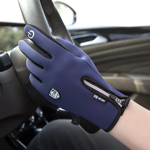 Outdoor Sports Gloves Short Plus Velvet Windproof Waterproof