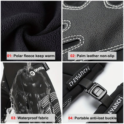 Crestsport™ Waterproof Warm Touch Screen Gloves For Running Cycling Driving Skiing