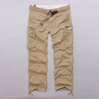 Casual Camo Military Multi-pocket Men's Straight Pants