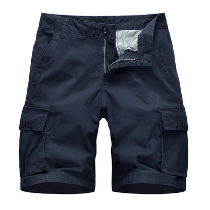 Loose Embroidered Pocket Men's Shorts