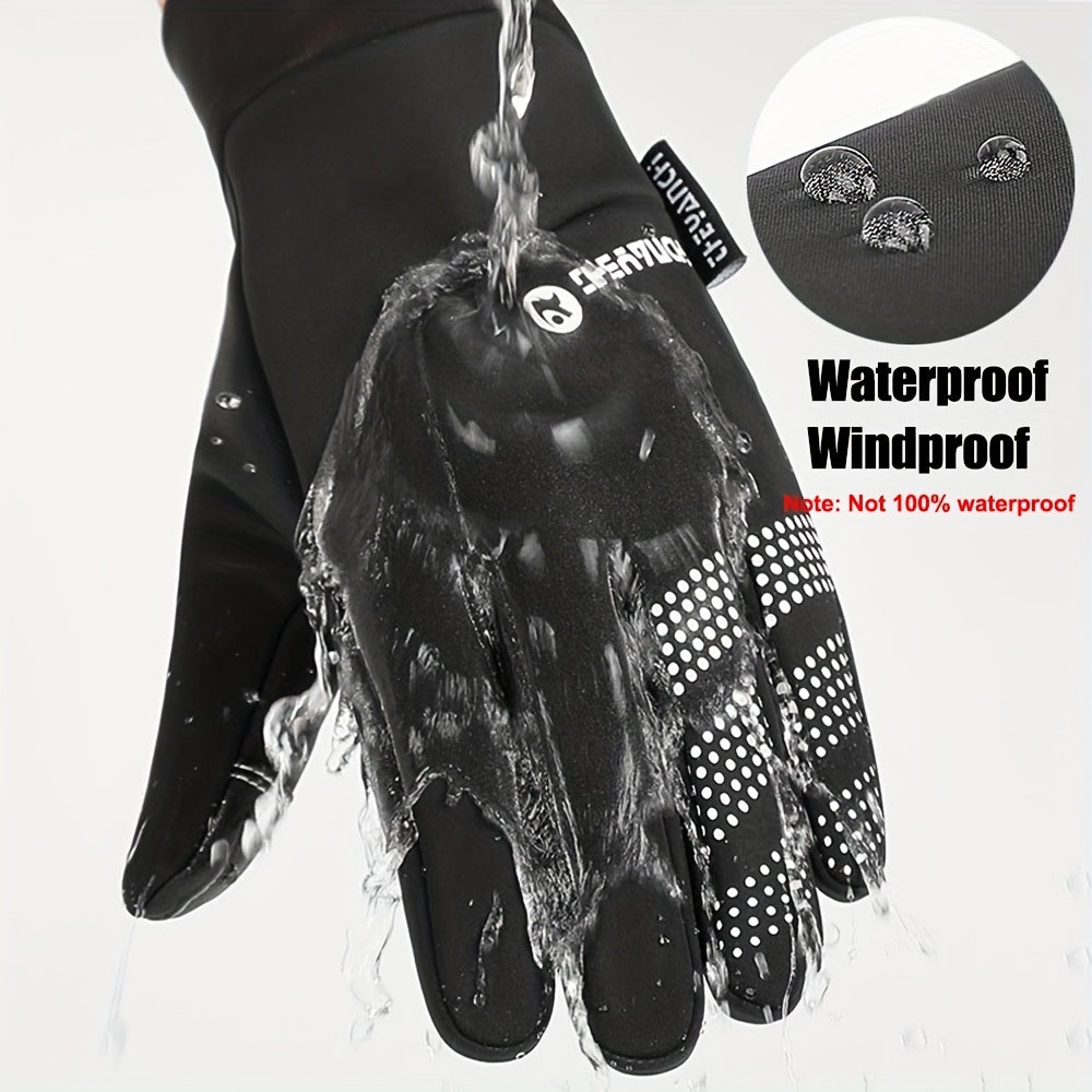 Waterproof Warm Touch Screen Gloves For Running Cycling Driving Skiing